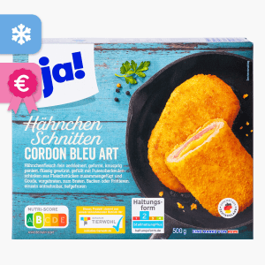 Ja! Hähnchen Schnitten Cordon Bleu Art 500g Ja! Hähnchen Schnitten Cordon Bleu Art 500g
