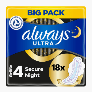 Always Binden Ultra Secure Nacht mit Flügeln 18 Stück Always Binden Ultra Secure Nacht mit Flügeln 18 Stück