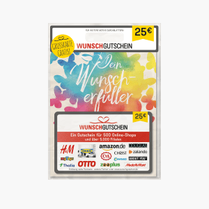 Wunschgutschein 25 € Geschenkkarte Wunschgutschein 25 € Geschenkkarte