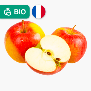 Pommes bicolores bio - 4 pce (France) Pommes bicolores bio - 4 pce (France)