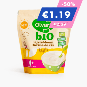 Olvarit Rijstebloem 4+ Maanden 180g Olvarit Rijstebloem 4+ Maanden 180g