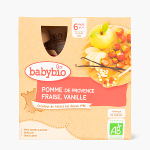 Nestle Dessert pour bébé dès 6 mois compote pomme abricot vanille