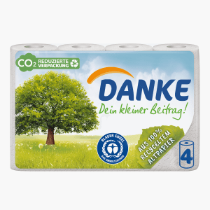 Danke Küchenrolle Recycling 4x45 Blatt Danke Küchenrolle Recycling 4x45 Blatt