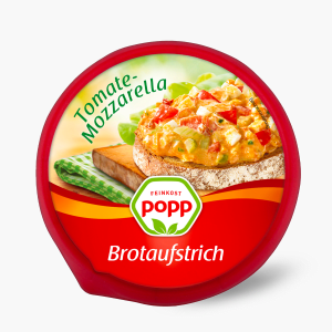 Popp Brotaufstrich Tomate-Mozzarella 150g Popp Brotaufstrich Tomate-Mozzarella 150g