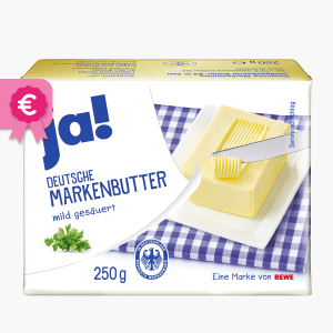 Ja! Deutsche Markenbutter mild gesäuert 250g Ja! Deutsche Markenbutter mild gesäuert 250g