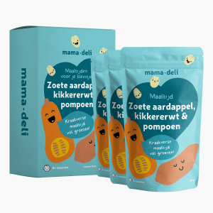 Mama Deli 8+ Maaltijd Zoete Aardappel, Kikkererwten & Pompoen 3x150g Mama Deli 8+ Maaltijd Zoete Aardappel, Kikkererwten & Pompoen 3x150g
