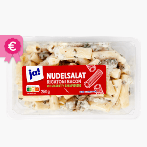 Ja! Nudelsalat Rigatoni Bacon 250g Ja! Nudelsalat Rigatoni Bacon 250g