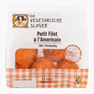 De Vegetarische Slager Petit filet a l'Americain 120g De Vegetarische Slager Petit filet a l'Americain 120g