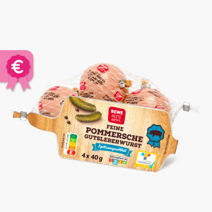 Rewe Beste Wahl Pommersche Gutsleberwurst 4x40g Rewe Beste Wahl Pommersche Gutsleberwurst 4x40g