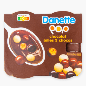 Crème dessert chocolat noisette, Danette (4 x 100 g)  La Belle Vie :  Courses en Ligne - Livraison à Domicile