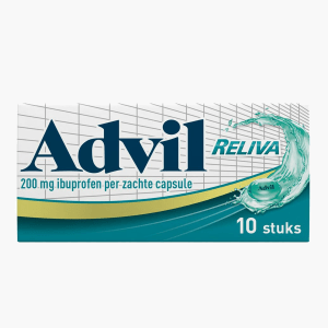 Advil Reliva Liquid-Caps Voor Pijn En Koorts 200mg 10 St. Advil Reliva Liquid-Caps Voor Pijn En Koorts 200mg 10 St.