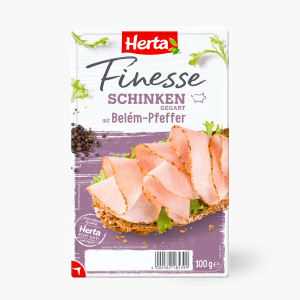 Herta Finesse Schinken mit Belem Pfeffer 100g Herta Finesse Schinken mit Belem Pfeffer 100g