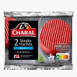 Charal - Steaks hachés de boeuf 5% de matières grasses (260g) Charal - Steaks hachés de boeuf 5% de matières grasses (260g)