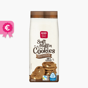 Rewe Beste Wahl Soft Muffin Cookies 210g Rewe Beste Wahl Soft Muffin Cookies 210g