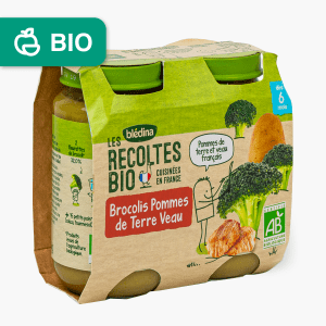 Petit pot bébé dès 6 mois haricots verts carottes veau BLEDINA