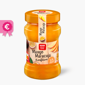 REWE Beste Wahl Mango-Maracuja Konfitüre 340g REWE Beste Wahl Mango-Maracuja Konfitüre 340g