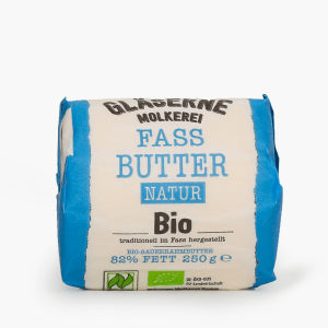 Gläserne Molkerei Bio Fassbutter Sauerrahm natur 250g Gläserne Molkerei Bio Fassbutter Sauerrahm natur 250g