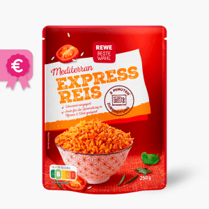 Rewe Beste Wahl Express Reis Mediterran 250g Rewe Beste Wahl Express Reis Mediterran 250g