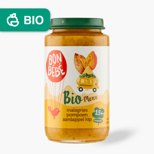 Bon Bebe Mais Pompoen Aardappel Kip 15m 250g Bio Bon Bebe Mais Pompoen Aardappel Kip 15m 250g Bio