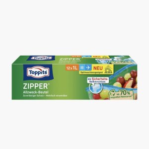 Toppits Allzweckbeutel Zipper 1L 12 Stück Toppits Allzweckbeutel Zipper 1L 12 Stück