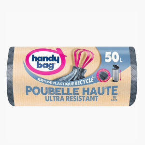 Handy Bag - Sacs poubelle fixation élastique (10x50L) commandez en