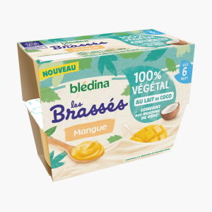 Blédina - Brassés Mangue & Lait de Coco - dès 6 mois (4x95g)