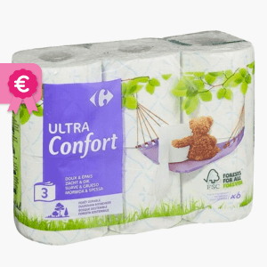 LOTUS Moltonel Papier Toilette Sans Tube, Ultra Doux et Résistant, 6  Rouleaux Pratiques et Écologiques pour Votre Confort Quotidien - Lot De 2 -  Vendu