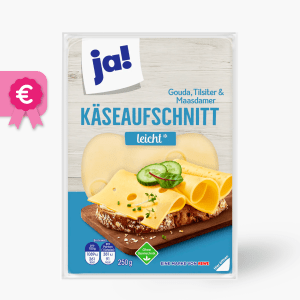 Ja! Käseaufschnitt leicht 30% Fett i. Tr. 250g Ja! Käseaufschnitt leicht 30% Fett i. Tr. 250g