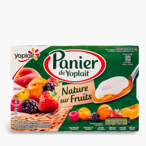 Yaourt nature sur fruits panachés, Yoplait (6 x 140 g)