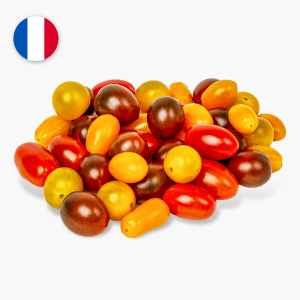 Tomates cerises multicolores - 250 g (France) Tomates cerises multicolores - 250 g (France)