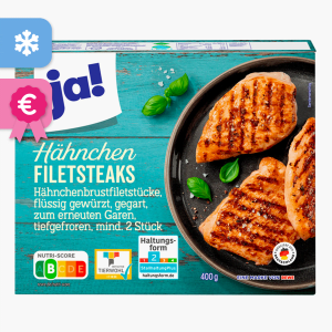 Ja! Hähnchen-Filetsteaks 400g Ja! Hähnchen-Filetsteaks 400g
