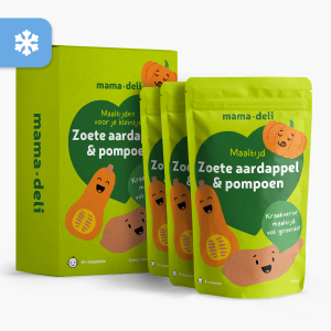 Mama Deli 4+ Maaltijd Zoete Aardappel & Pompoen 3x120g Mama Deli 4+ Maaltijd Zoete Aardappel & Pompoen 3x120g