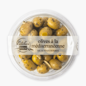 L'Atelier Blini - Olives à la méditerrannéenne (150g) L'Atelier Blini - Olives à la méditerrannéenne (150g)