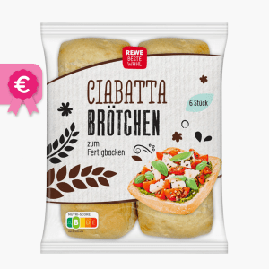 Rewe Beste Wahl Ciabatta 6 Stk. 420g Rewe Beste Wahl Ciabatta 6 Stk. 420g