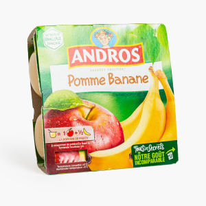Andros - Dessert pomme banane (4x100g)