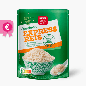REWE Beste Wahl Express Langkorn Reis 250g REWE Beste Wahl Express Langkorn Reis 250g