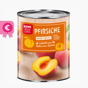 Rewe Beste Wahl Pfirsiche Halbe Frucht 230ml Rewe Beste Wahl Pfirsiche Halbe Frucht 230ml