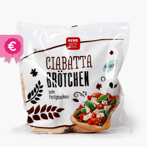 Rewe Beste Wahl Ciabatta 6 Stk. 420g Rewe Beste Wahl Ciabatta 6 Stk. 420g