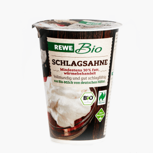 Rewe Bio Schlagsahne 30% Fett 200g Rewe Bio Schlagsahne 30% Fett 200g