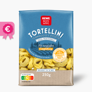 REWE Beste Wahl Tortellini mit herzhafter Käsefüllung 250g REWE Beste Wahl Tortellini mit herzhafter Käsefüllung 250g