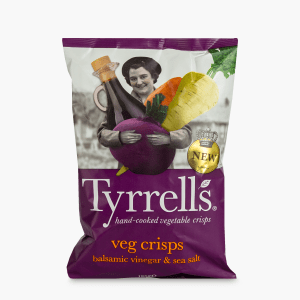 Tyrrell's - Chips Veg Crisps aux légumes et au vinaigre balsamique (125g)
