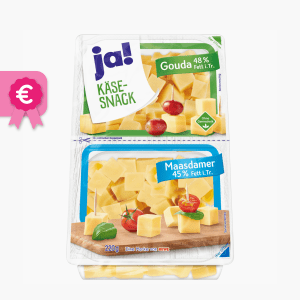 Ja! Käsesnacks Gouda & Maasdamer 220g Ja! Käsesnacks Gouda & Maasdamer 220g