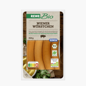 Rewe Bio Wiener Würstchen 200g Rewe Bio Wiener Würstchen 200g