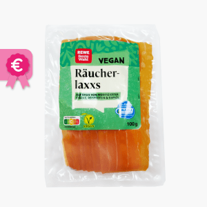 Rewe Beste Wahl Vegane Lachsscheiben 100g Rewe Beste Wahl Vegane Lachsscheiben 100g