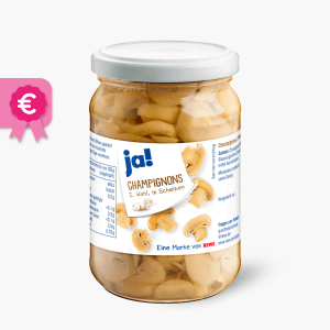 Ja! Champignons 1. Wahl in Scheiben 170g Ja! Champignons 1. Wahl in Scheiben 170g