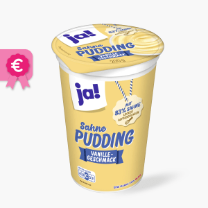 Ja! Sahne Pudding Vanillegeschmack 200g Ja! Sahne Pudding Vanillegeschmack 200g