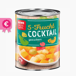 Rewe Beste Wahl 5-Frucht Cocktail 250g Rewe Beste Wahl 5-Frucht Cocktail 250g