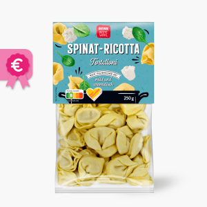Rewe Beste Wahl Tortelloni Spinat-Ricotta 250g Rewe Beste Wahl Tortelloni Spinat-Ricotta 250g