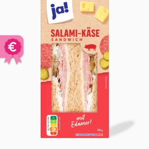 Ja! Sandwich Salami-Käse 185g Ja! Sandwich Salami-Käse 185g
