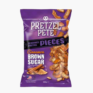 Pretzel Pete Pretzel Pieces Cinnamon Brown Sugar 160g Pretzel Pete Pretzel Pieces Cinnamon Brown Sugar 160g